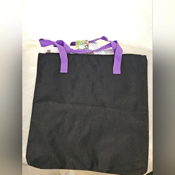 Nwt Disney Fairies Vibrant Nylon Zip Top Tote - Picture 5 of 9